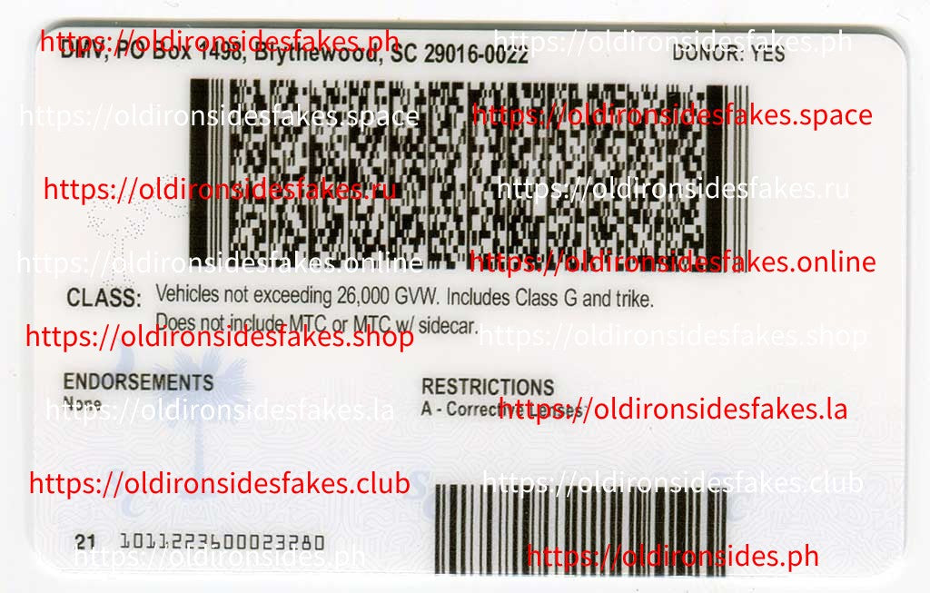 South Carolina Driver License(New SC O21)